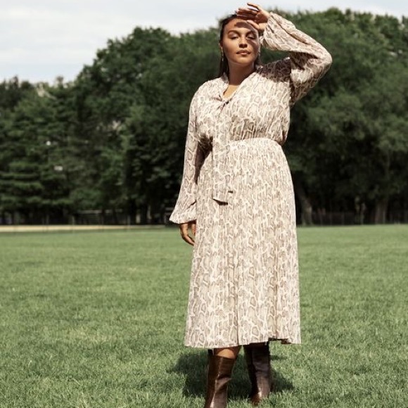 Anthropologie Snake-Print Midi Dress - Picture 12 of 12